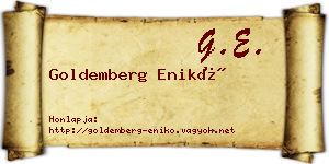 Goldemberg Enikő névjegykártya